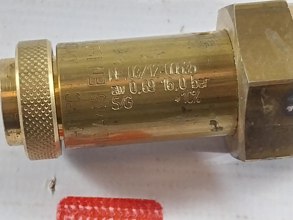 Lorch 2110 Safety Valve For Hp Compressor Wp5000