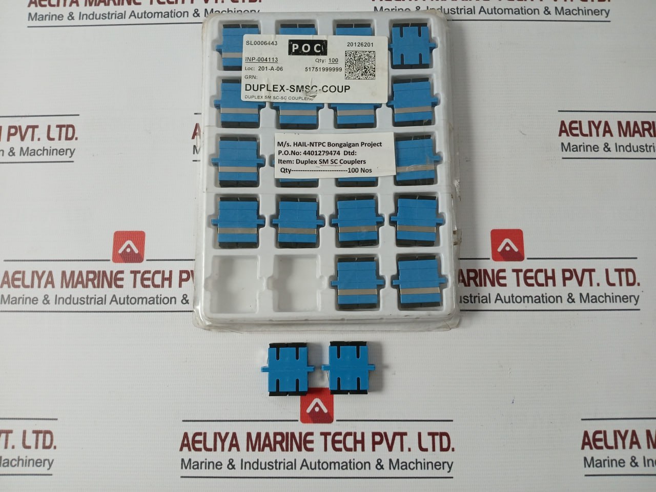 Lot Of 100X Duplex Fiber Optic Coupler Sc-ac Sl0006443 Inp-004113