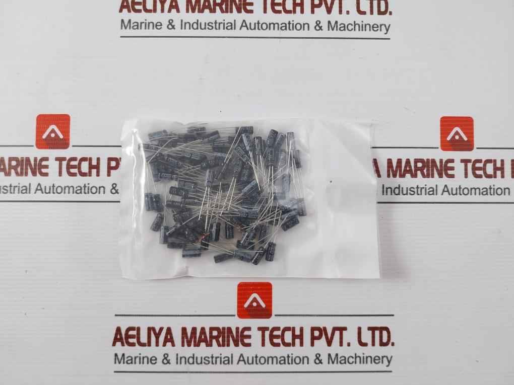 Lot Of 100X Rs Aluminium Electrolytic Capacitor 50V, 711-1422