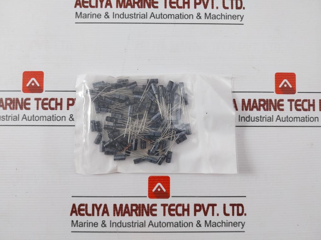 Lot Of 100X Rs Aluminium Electrolytic Capacitor 50V, 711-1422