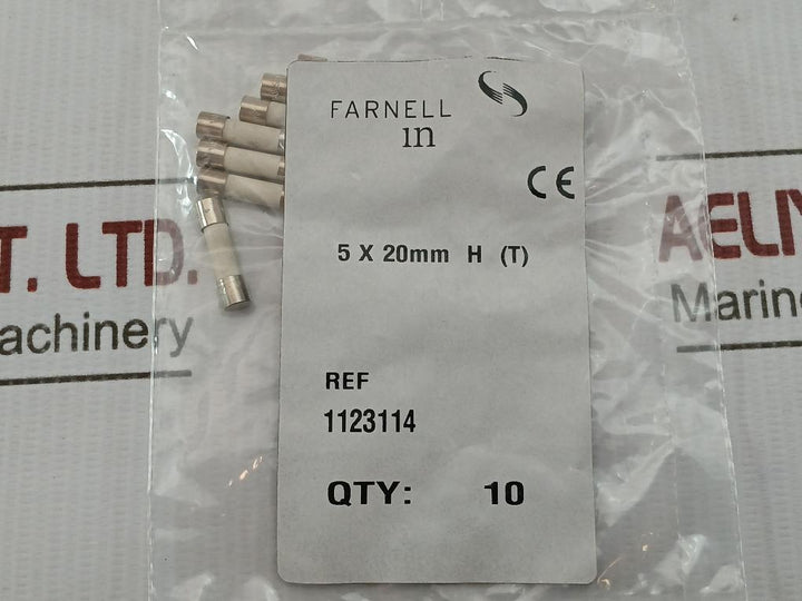 Lot Of 10X 1123114 Cartridge Tube Fuse Farnell
