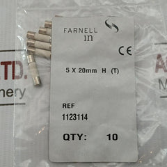 Lot Of 10X 1123114 Cartridge Tube Fuse Farnell