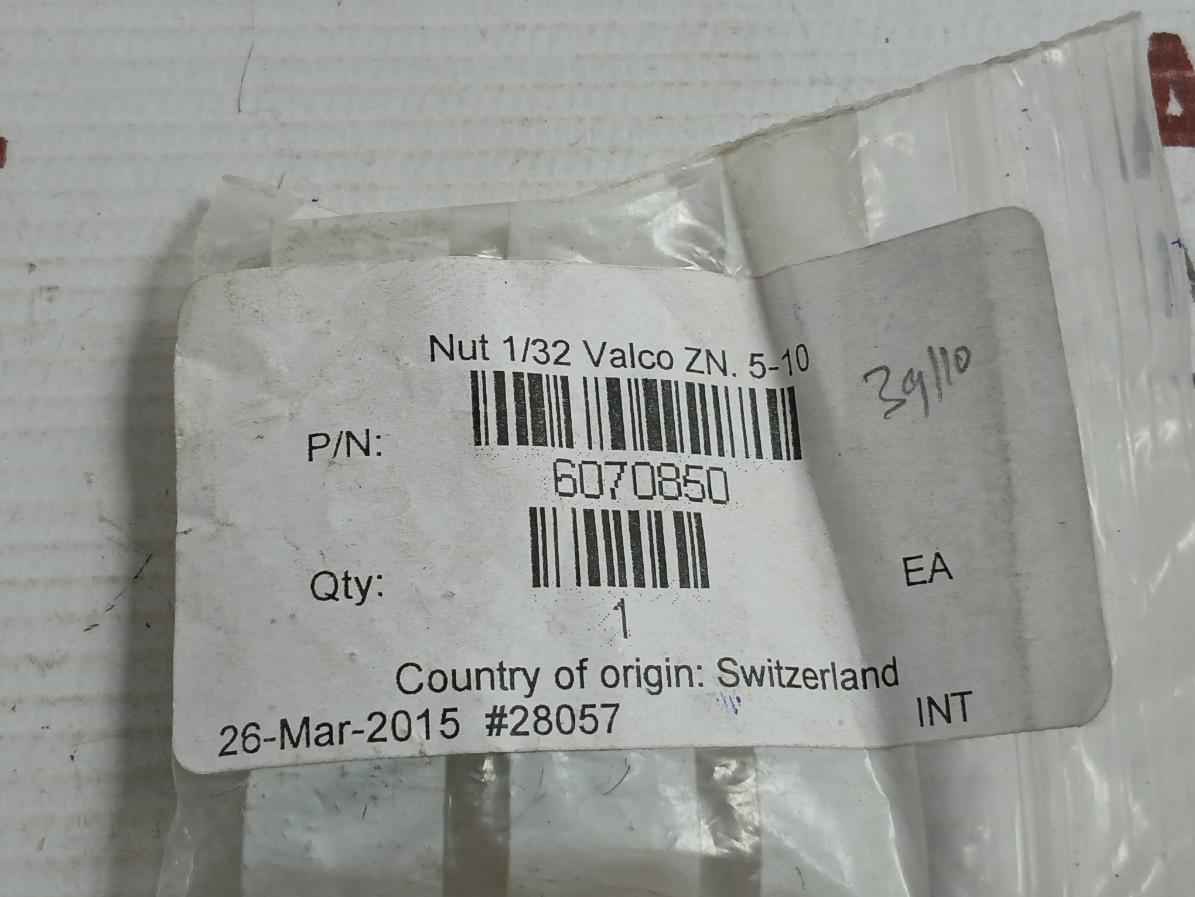 Lot Of 10X 6070850 Compression Screws/Nut 1/32 Brand Valco