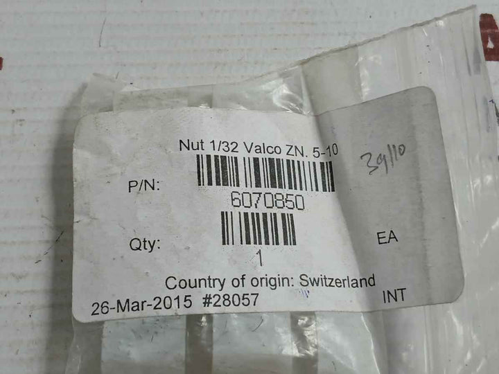 Lot Of 10X 6070850 Compression Screws/Nut 1/32 Brand Valco
