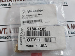 Lot of 10X Agilent Technologies 5180-4105 Brass Nut 1/4"