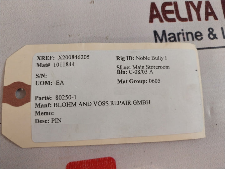 Lot Of 10X Blohm and Voss 80250-1 Pin,1011844