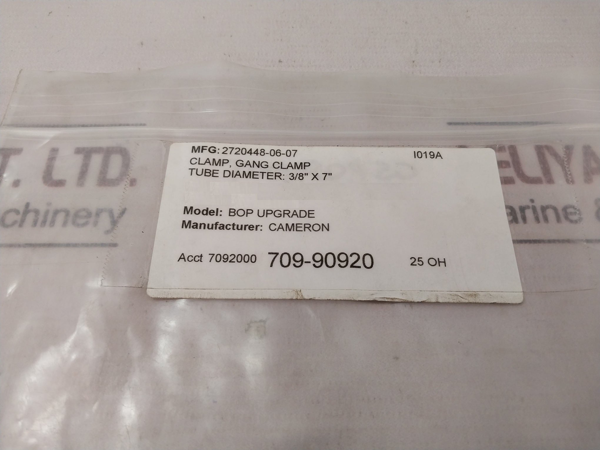 Lot of 10X Cameron 2720448-06-07 Bop Upgrade Tube Gang Clamp