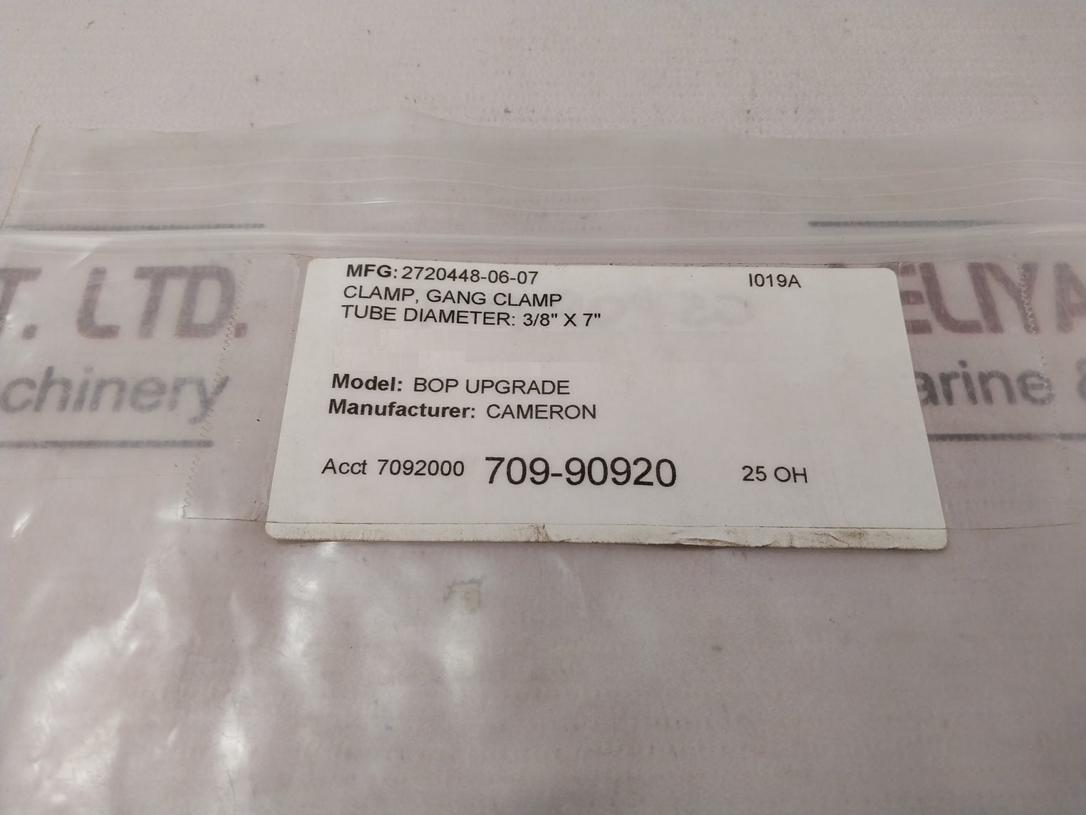 Lot of 10X Cameron 2720448-06-07 Bop Upgrade Tube Gang Clamp