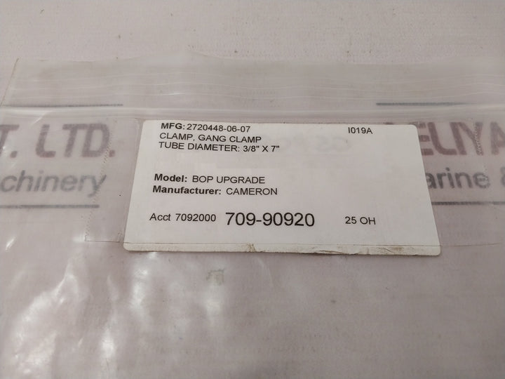 Lot of 10X Cameron 2720448-06-07 Bop Upgrade Tube Gang Clamp