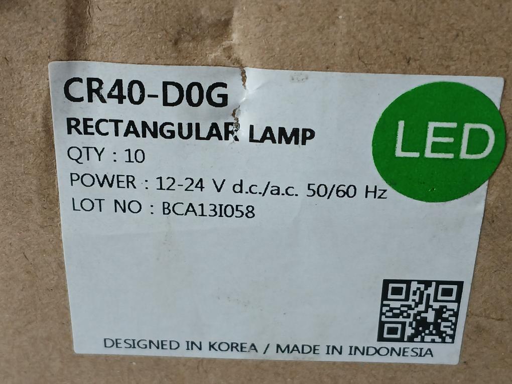Lot Of 10X Cr40-d0G Hanyoung Nux 12-24 Vdc Rectangular Lamp