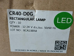Lot Of 10X Cr40-d0G Hanyoung Nux 12-24 Vdc Rectangular Lamp