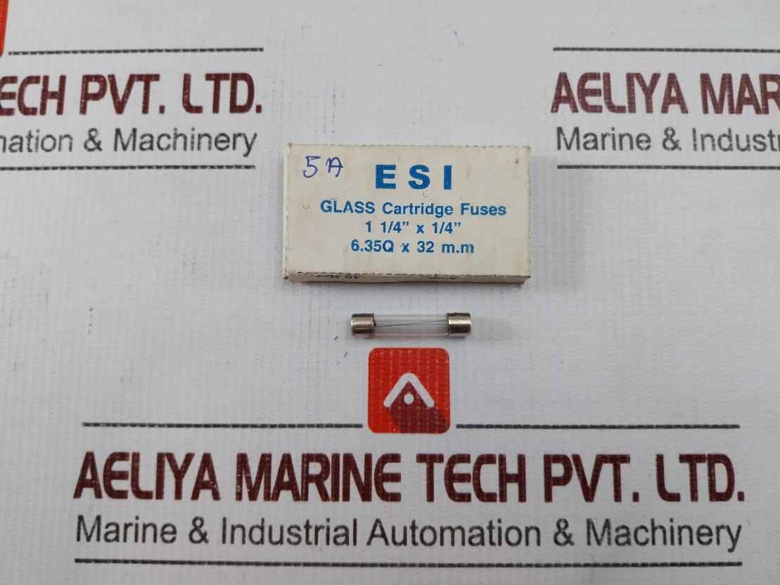 Lot Of 10X Esi F 5 A Glass Cartridge Fuse 6.35Q X 32 M.M 250V