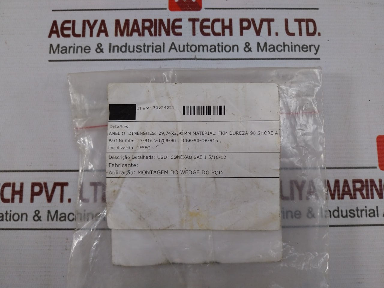 Lot Of 10X Fkm 3-916 V0709-90 O-ring 29.74 Mm X 2.95 Mm Fcbr-90-or-916