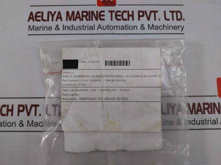 Lot Of 10X Fkm 3-916 V0709-90 O-ring 29.74 Mm X 2.95 Mm Fcbr-90-or-916
