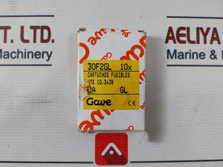 Lot of 10X GAVE 30F2GL Fuse Cartridges 500V 10mm x 38mm 2 AMPS