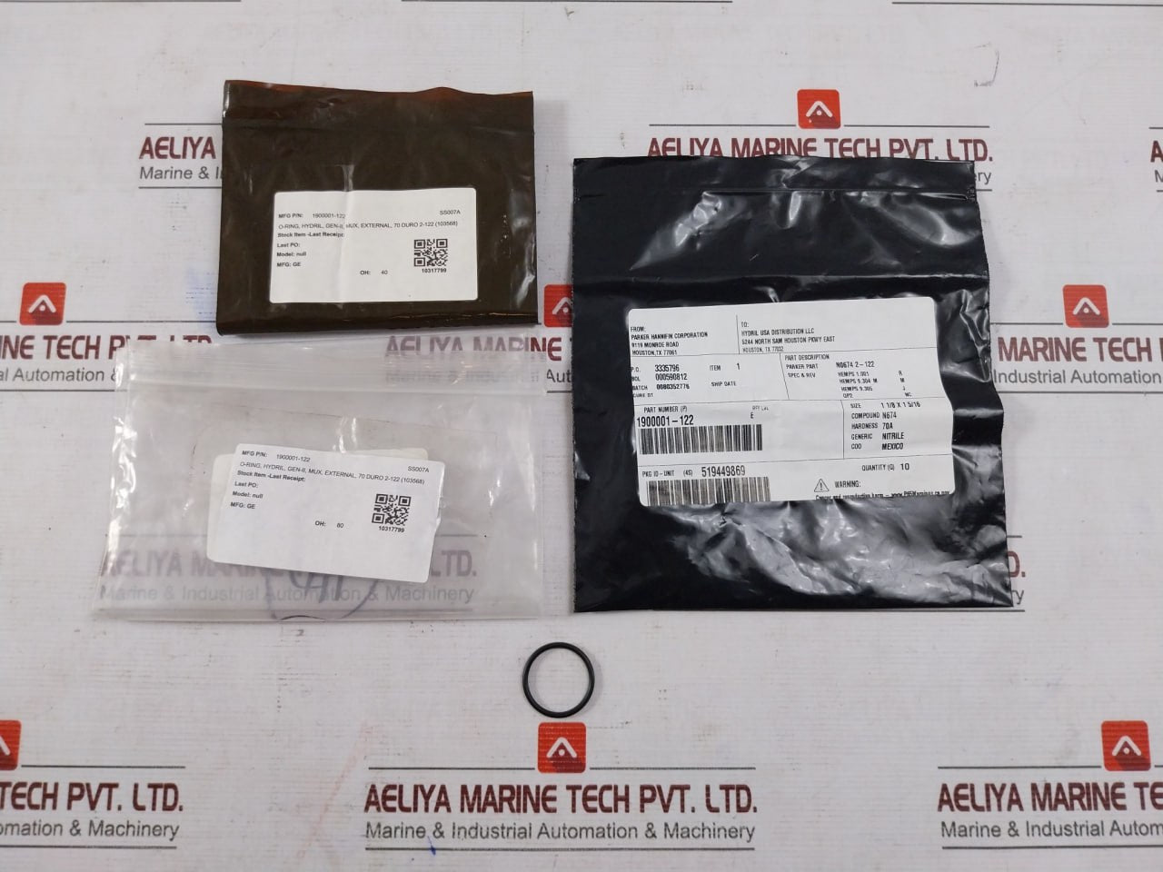 Lot Of 10X Ge 1900001-122 O-ring Seal 70 Duro 2-122 (103568) 70A Ss007A