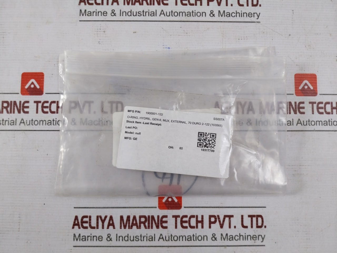 Lot Of 10X GE 1900001-122 O-ring Seal 70 DURO 2-122 (103568) 70A SS007A