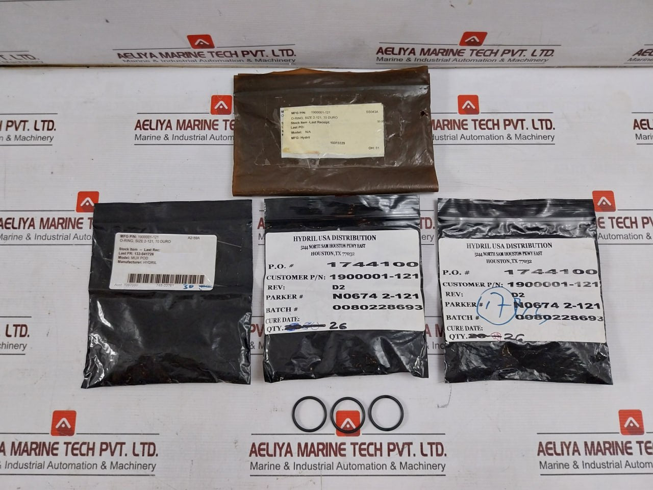 Lot Of 10X Hydril 1900001-121 O-ring Seal 2-121 70 Duro Mux Pod A2-59A 10313329