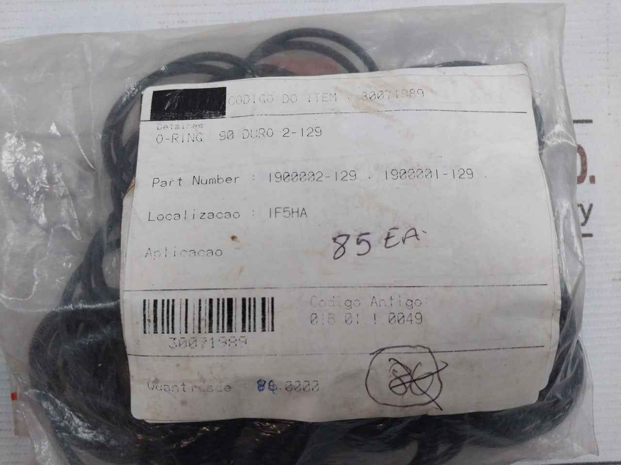 Lot Of 10X Hydril 1900002-129 O-ring 90 Duro 2-129 (103575) 1900001-129