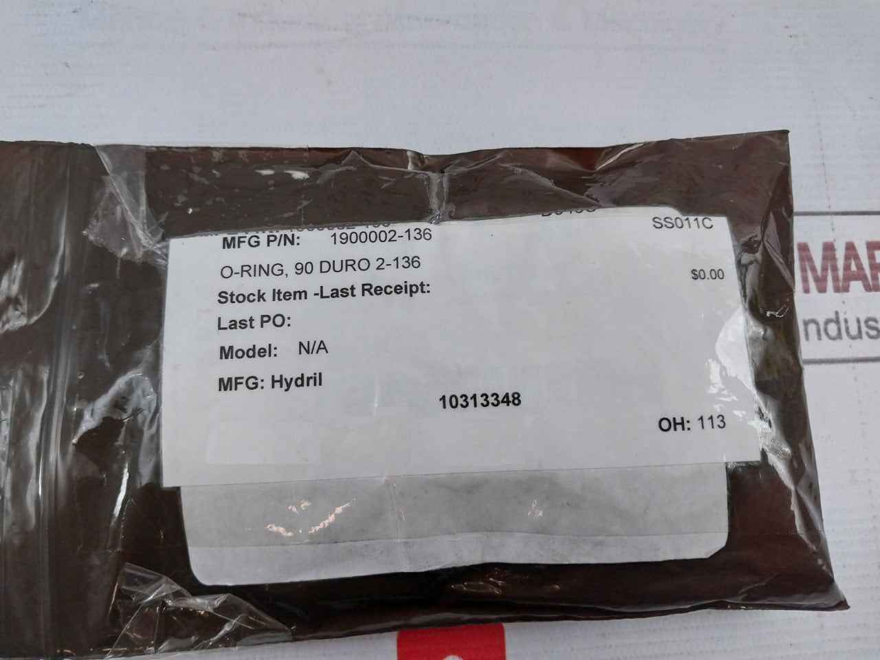 Lot Of 10X Hydril 1900002-136 O-ring 2-136 90 Duro