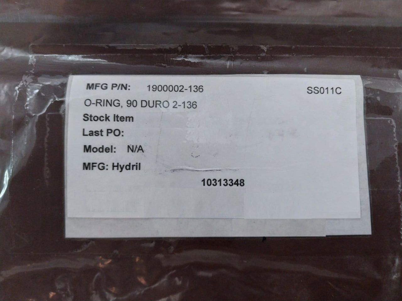 Lot Of 10X Hydril 1900002-136 Seal O-ring 90 Duro 2-136 2 X 2 3/16 X 3/32 90A
