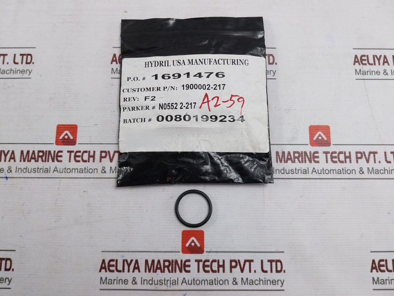 Lot Of 10X Hydril 1900002-217 O-ring 90 Duro 2-217; Used On 22 Bonnet Rev F2