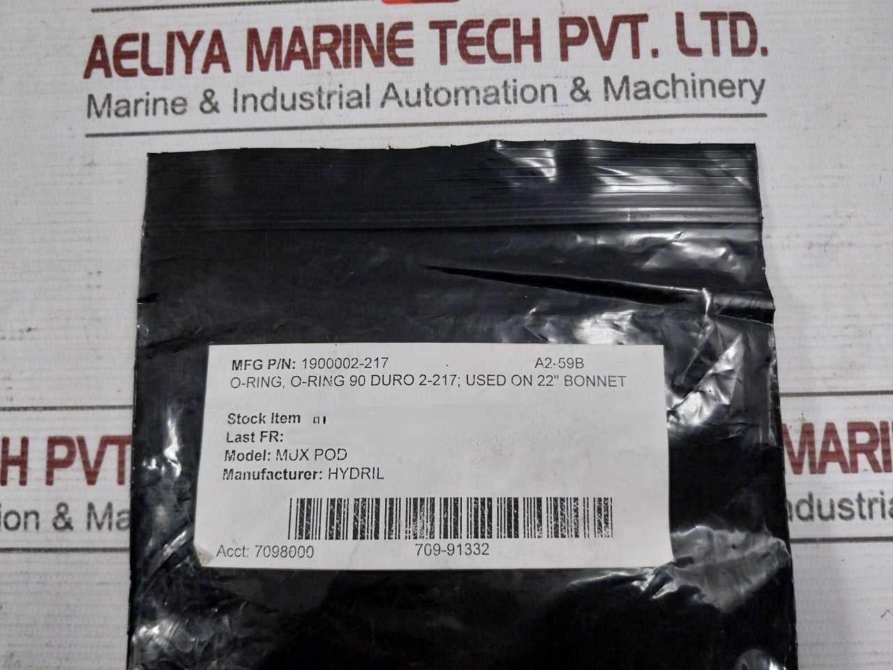 Lot Of 10X Hydril 1900002-217 O-ring 90 Duro 2-217; Used On 22 Bonnet Rev F2