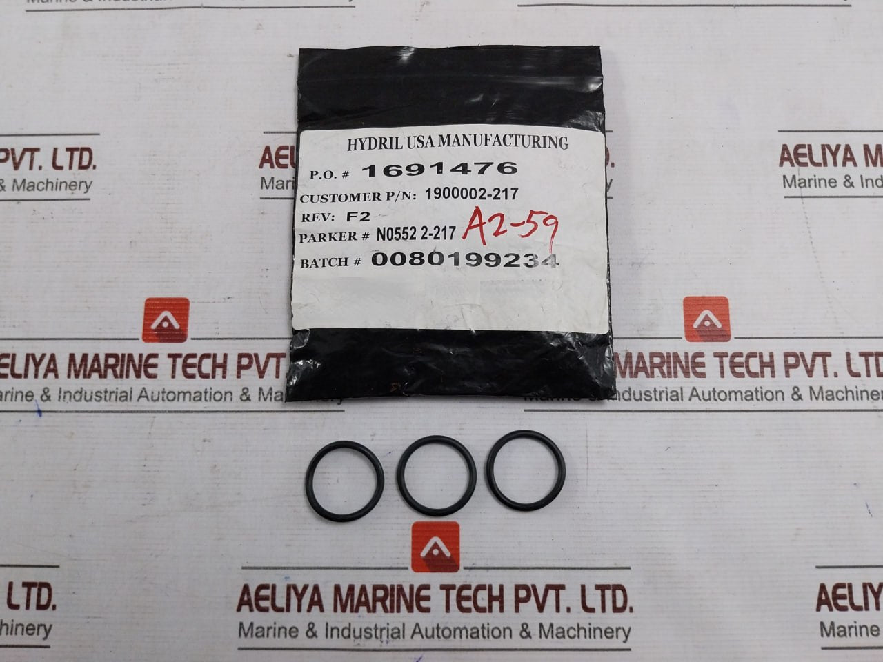 Lot Of 10X Hydril 1900002-217 O-Ring 90 Duro 2-217 USED ON 22 Bonnet REV F2
