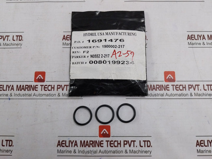 Lot Of 10X Hydril 1900002-217 O-Ring 90 Duro 2-217 USED ON 22 Bonnet REV F2