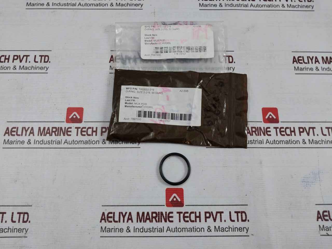 Lot Of 10X Hydril 1900002-219 O-ring Size 2-219, 90 Duro 219 4177-90