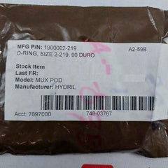 Lot Of 10X Hydril 1900002-219 O-ring Size 2-219, 90 Duro 219 4177-90