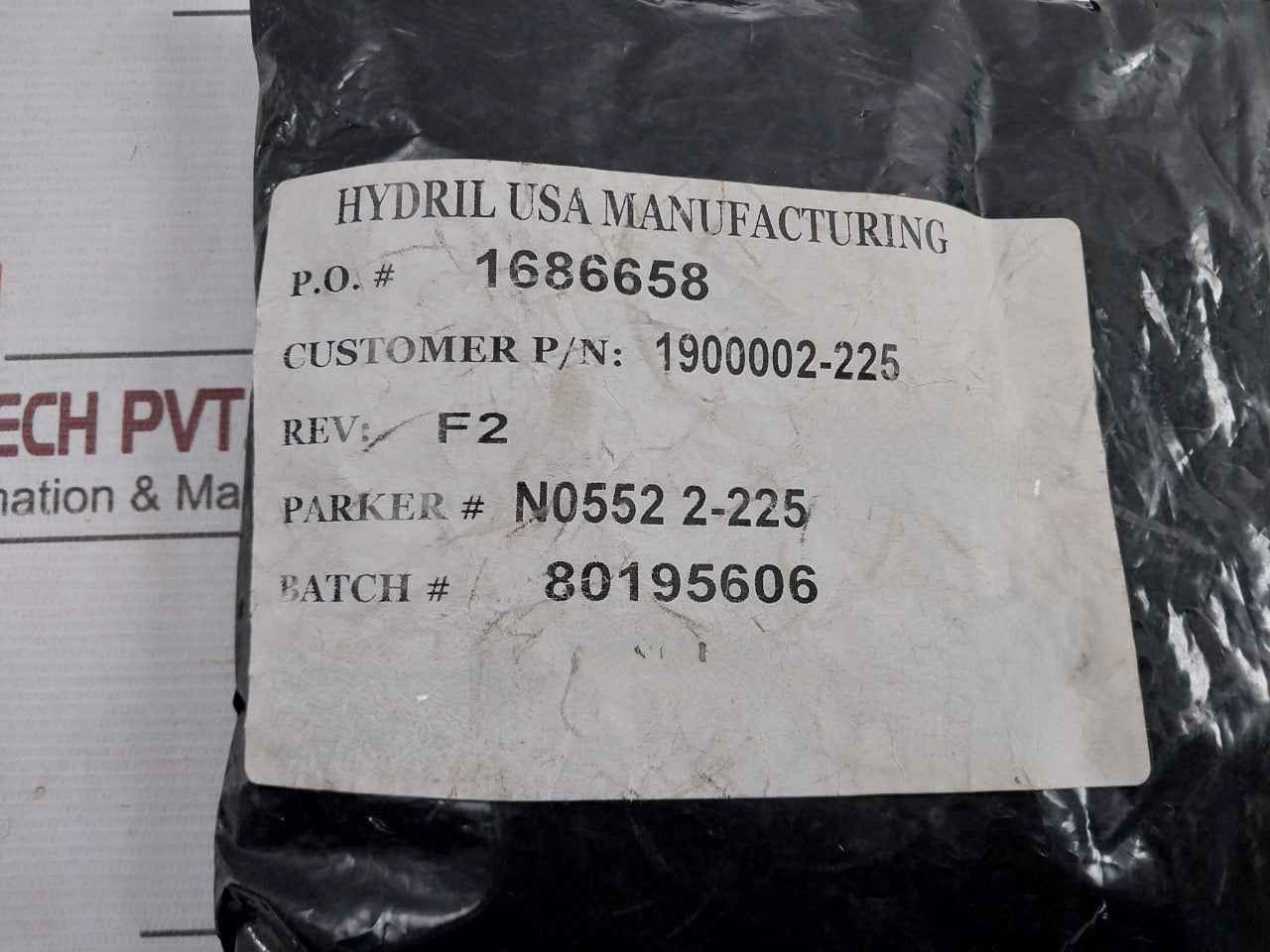 Lot Of 10X Hydril 1900002-225 O-ring Size 2-225 90 Duro Rev.F2