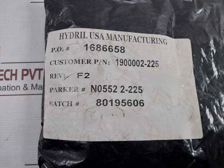 Lot Of 10X Hydril 1900002-225 O-ring Size 2-225 90 Duro Rev.F2