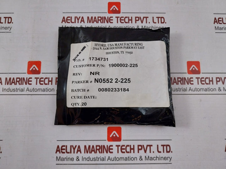 Lot of 10X HYDRIL 1900002-225 Seal O-Ring 84-P96 MUX Control System SS012C