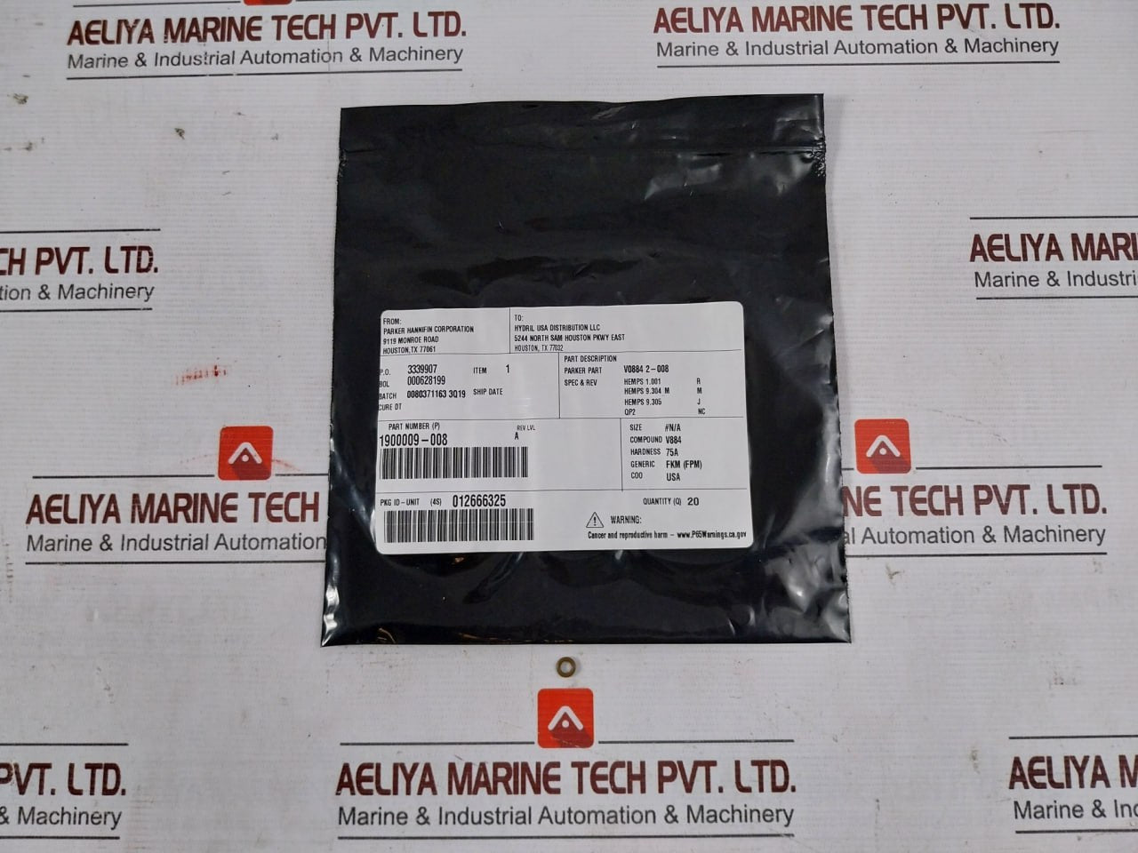 Lot Of 10X Hydril 1900009-008 O-ring Seal 75 Duro 2-008