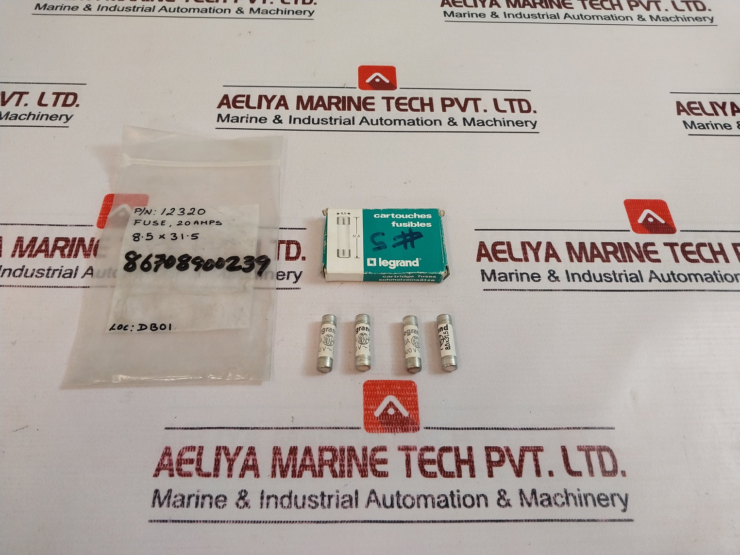 Lot Of 10X Legrand 123 20 Cartridge Fuse 20A 400V