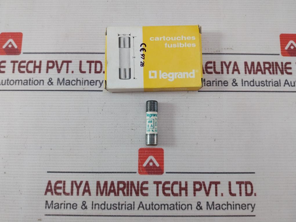 Lot Of 10X Legrand 130 08 Ceramic Cartridge Fuse 8Amp 500Vac