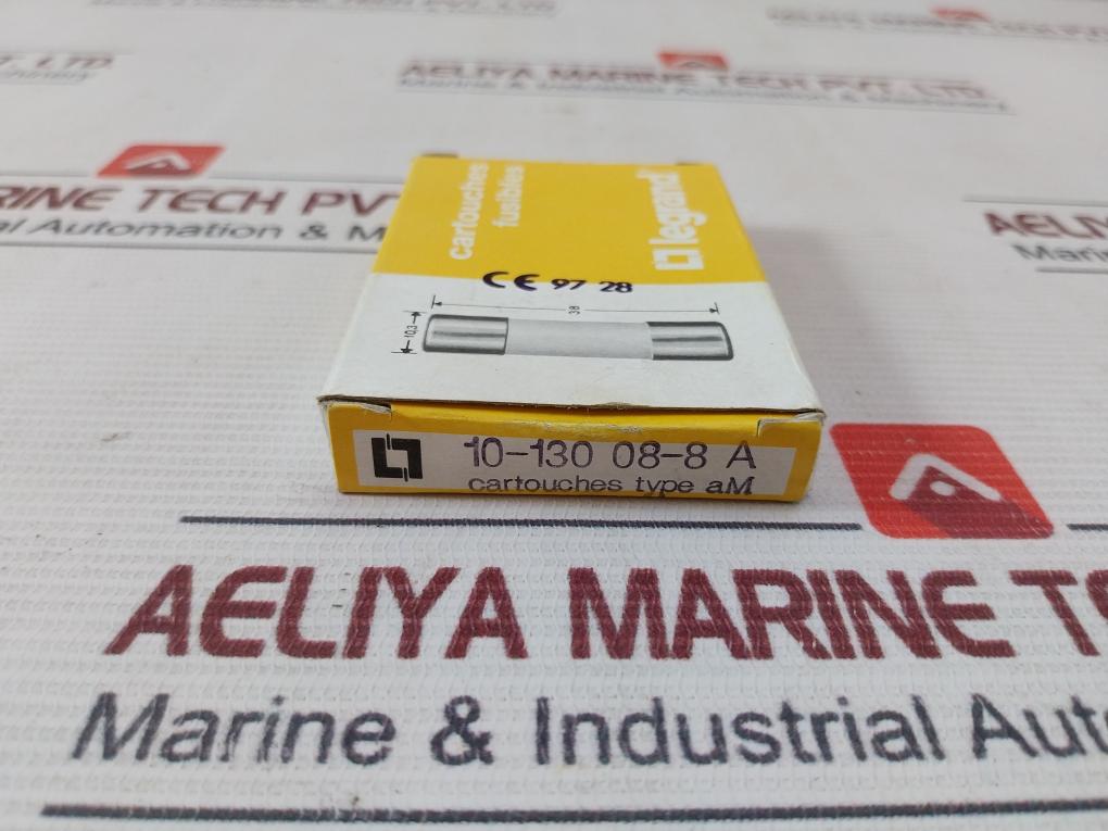 Lot Of 10X Legrand 130 08 Ceramic Cartridge Fuse 8Amp 500Vac