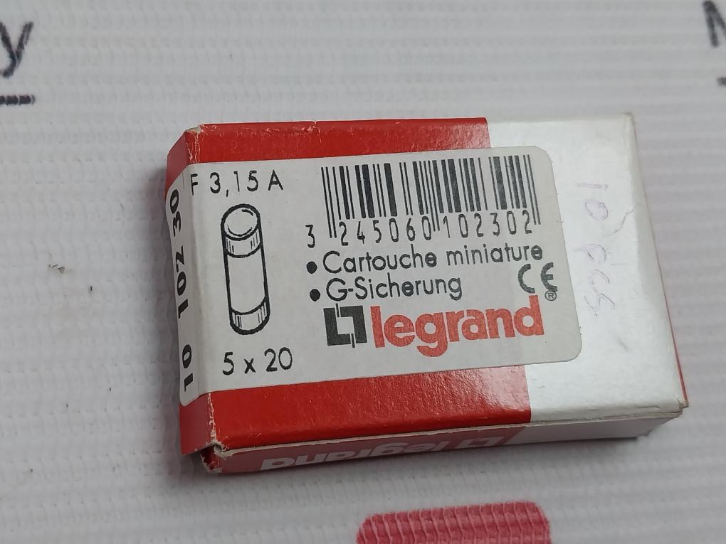 Lot Of 10X Legrand F3.15A Cartridge Fuse H250V 15Amp Fso