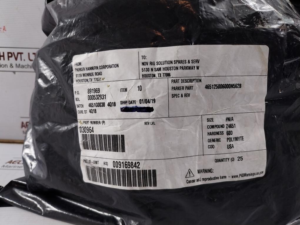 Lot Of 10X Nov 030964 Seal O Ring 465125006000N562B 60D Z4651