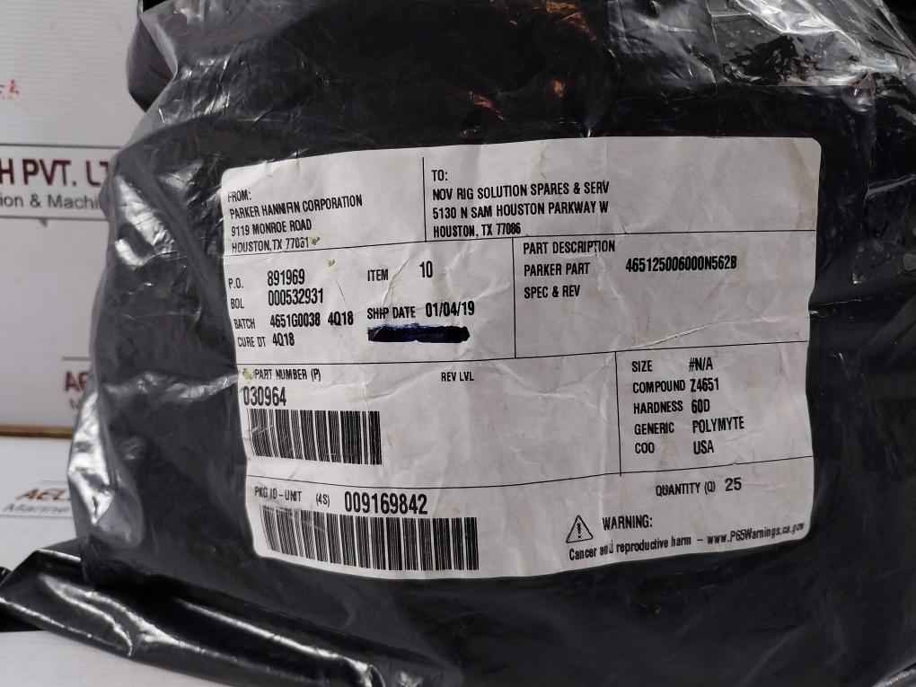 Lot Of 10X Nov 030964 Seal O Ring 465125006000N562B 60D Z4651