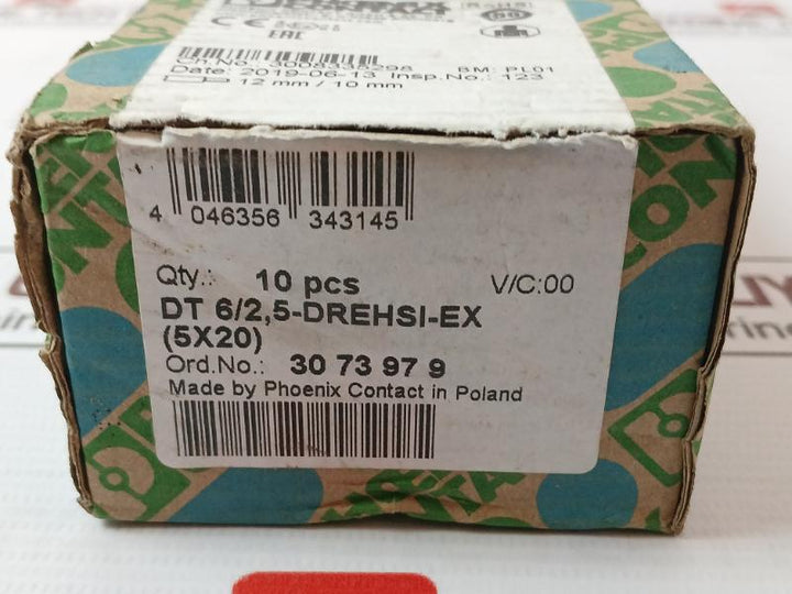 Lot of 10X PHOENIX CONTACT DT 6/2,5-DREHSI Fuse Modular Terminal Block