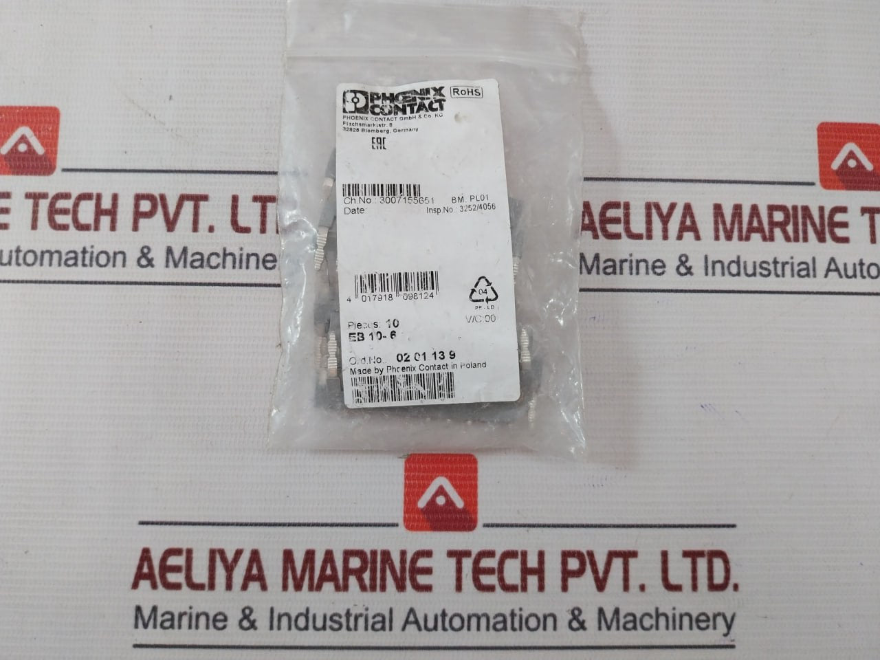 Lot Of 10X Phoenix Contact Eb 10-6 Insertion Bridge 0201139