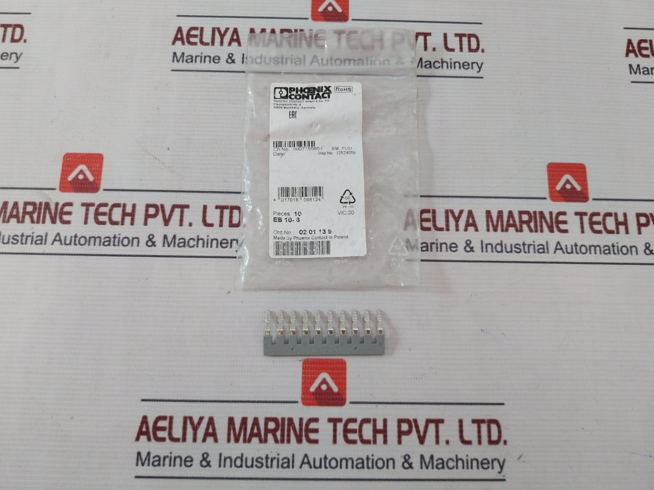 Lot Of 10X Phoenix Contact Eb 10-6 Insertion Bridge 0201139