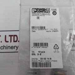 Lot Of 10X PHOENIX CONTACT EBL 2-5 Insertion Bridge