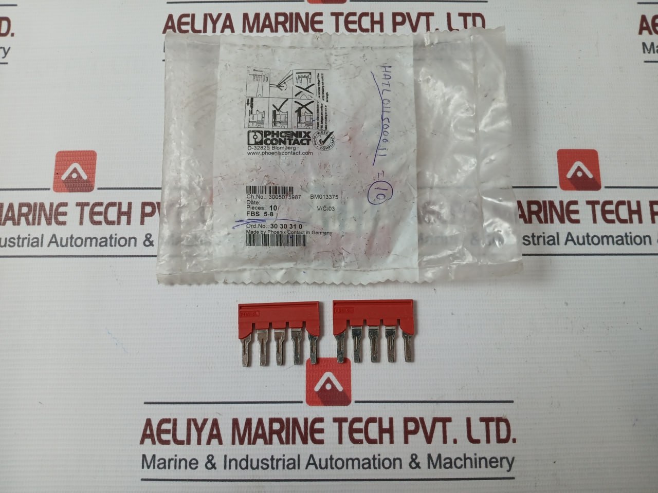 Lot Of 10X Phoenix Contact Fbs 5-8 Plug-in Bridge V/C.03 Hatl011500011