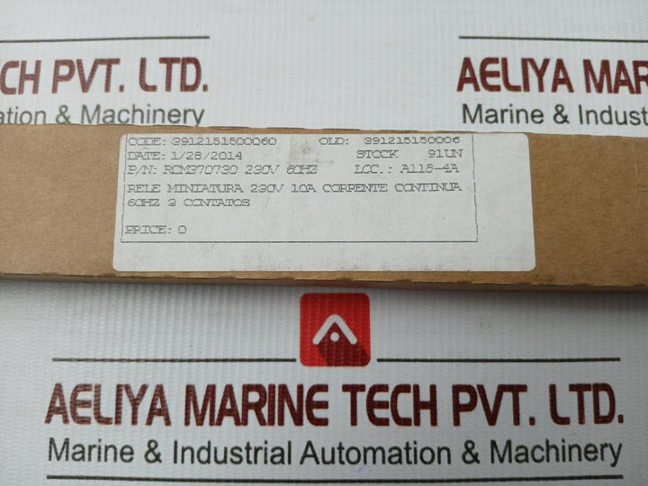 Lot Of 10X Power Relay 250 Vac 60Hz Weidmuller Rcm370730