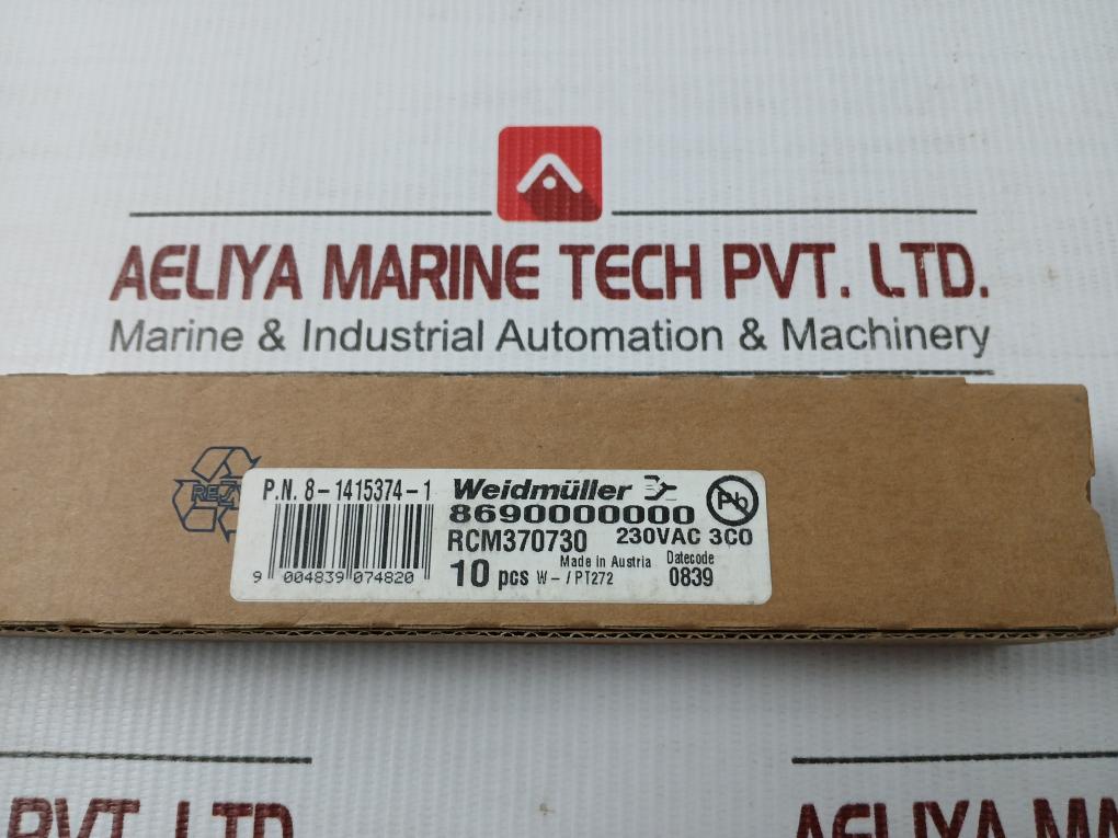 Lot Of 10X Power Relay 250 Vac 60Hz Weidmuller Rcm370730