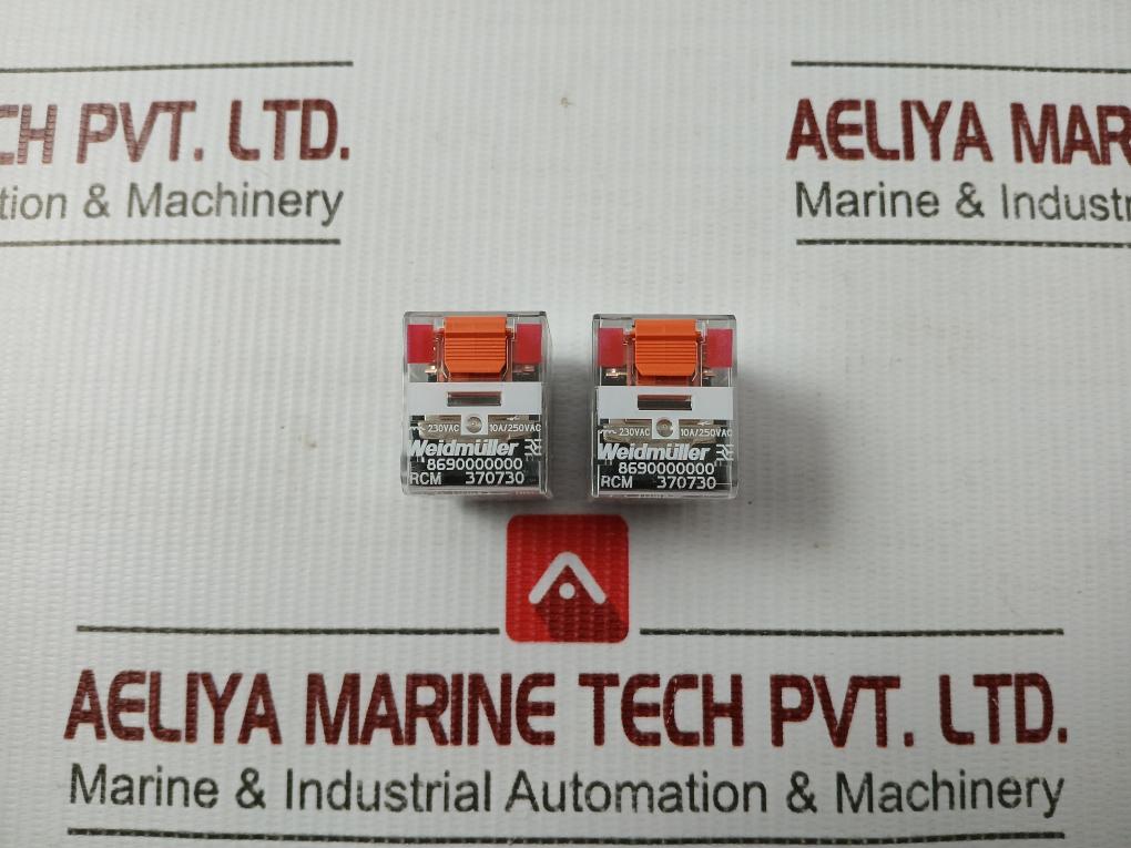 Lot Of 10X Power Relay 250 Vac 60Hz Weidmuller Rcm370730