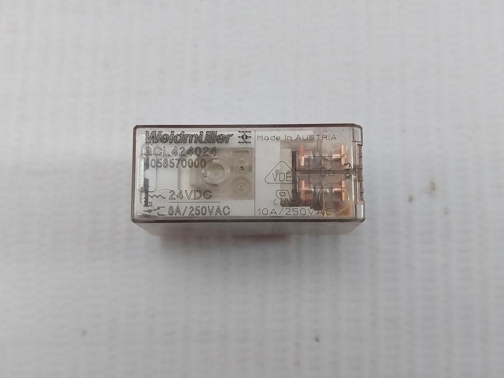 Lot Of 10X Rcl424024 Weidmuller Miniature Industrial Relay 10A/250Vac